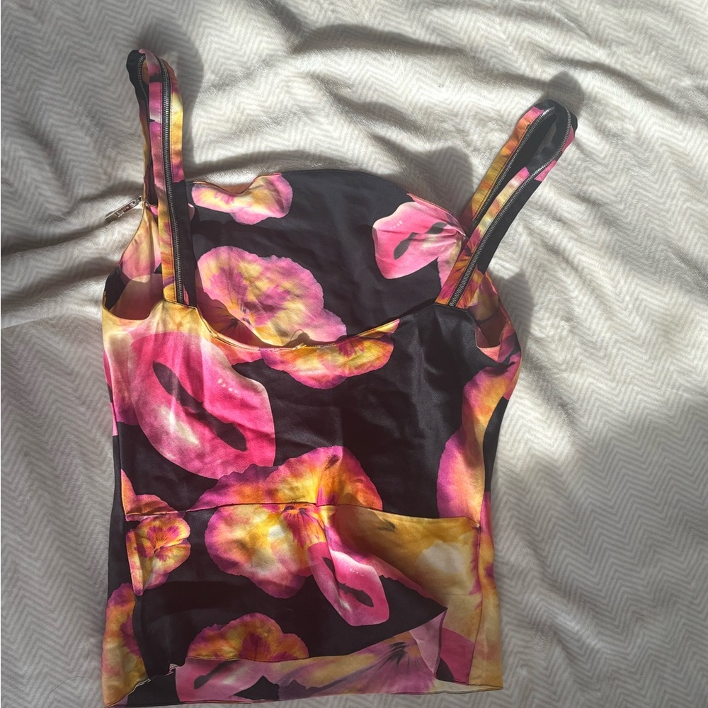 Christian Dior Lip Silk Cowl Neck Tank Top - Picture 5 of 6